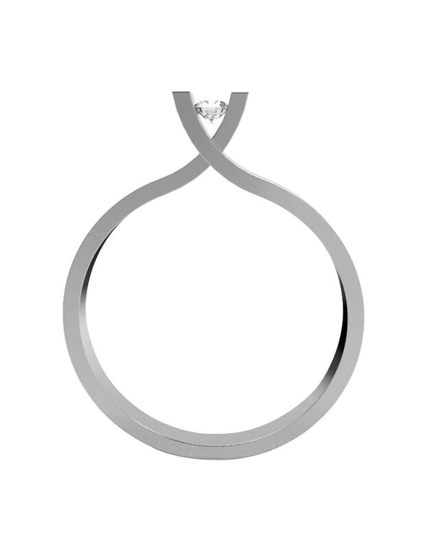 Anillo de Compromiso en Oro de 10K con Circonia... image number null