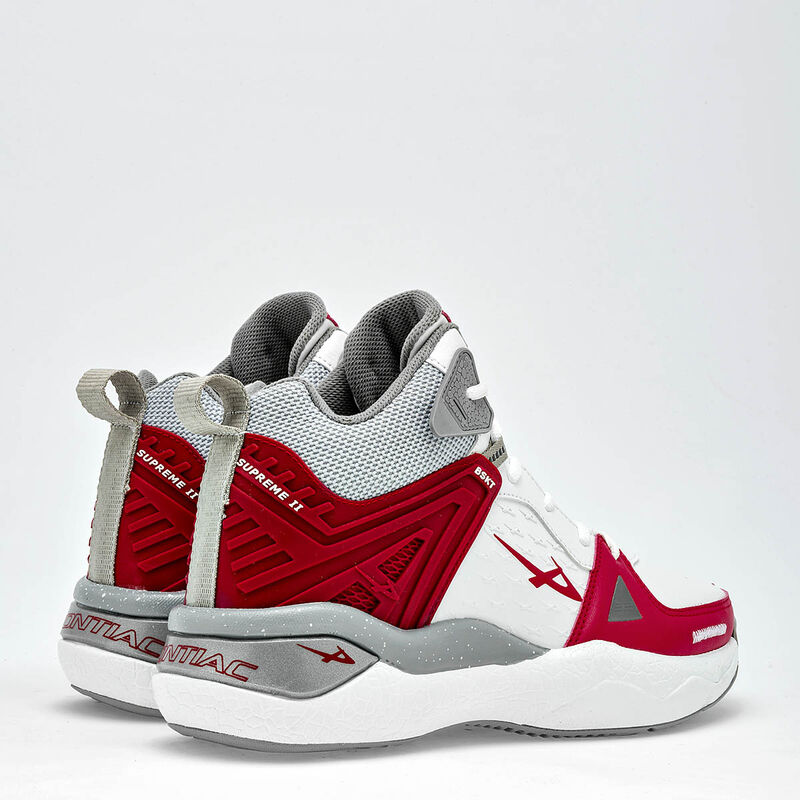 Pontiac Tenis deportivo para hombre blanco rojo... image number null