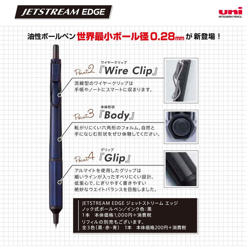 Bol&iacute;grafo Uni Jetstream Edge 0,28 Mm A Base De ... image number null