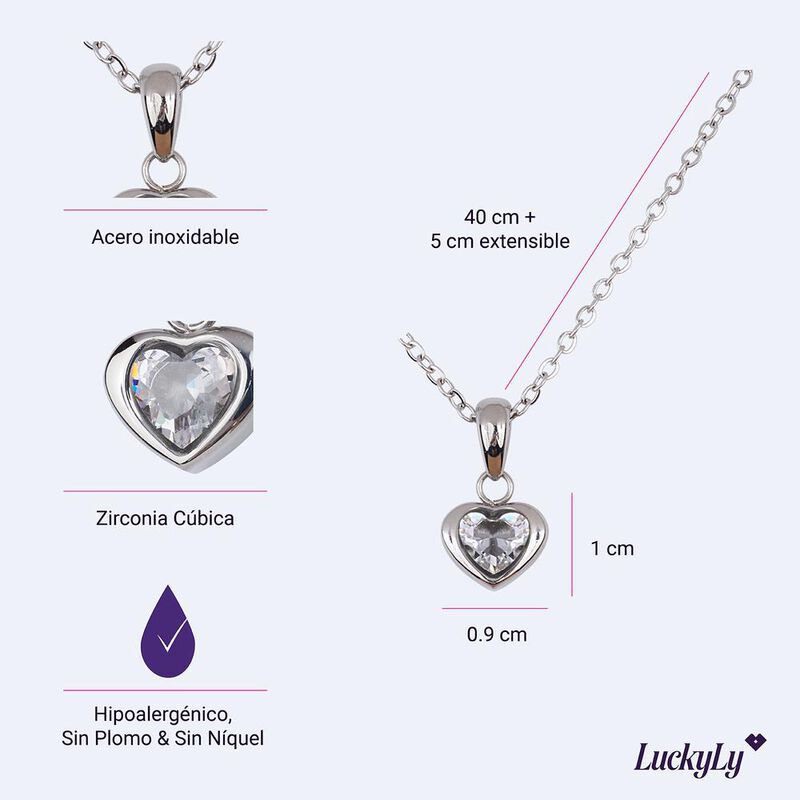 Collar Coraz&oacute;n, Joyer&iacute;a Fina, Regalos Mujer Nav... image number null