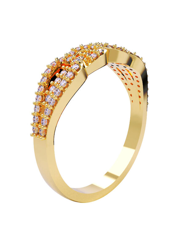 Anillo de Compromiso en Oro Amarillo 14K con Ci... image number null