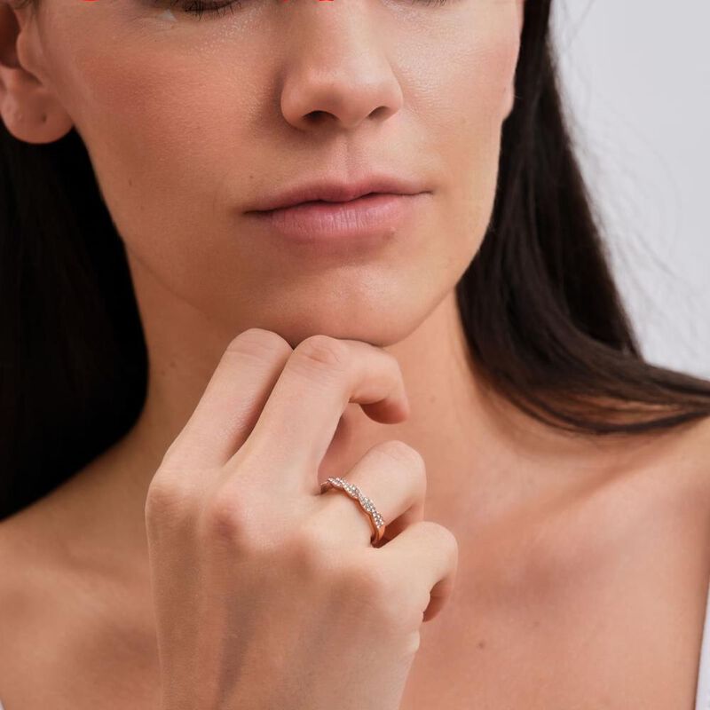 Anillo de Compromiso LuckyLy Aura Ba&ntilde;o de Oro R... image number null