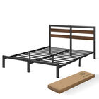 Zinus Shen | Base De Cama Con Cabecera Met&aacute;lica Con Bamboo Matrimonial