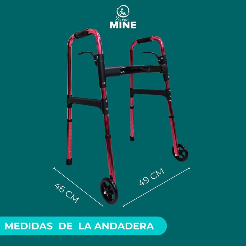 Andadera Viajera Plegable con Llantas delantera... image number null
