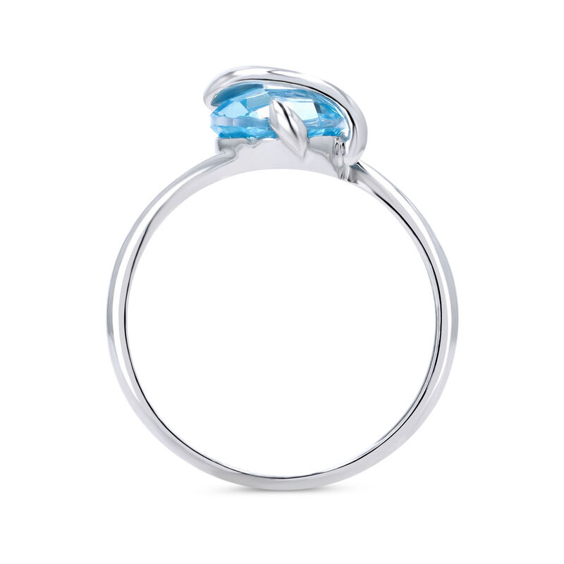 Anillo Promesa De Oro Blanco 14k Con Zirconia A... image number null