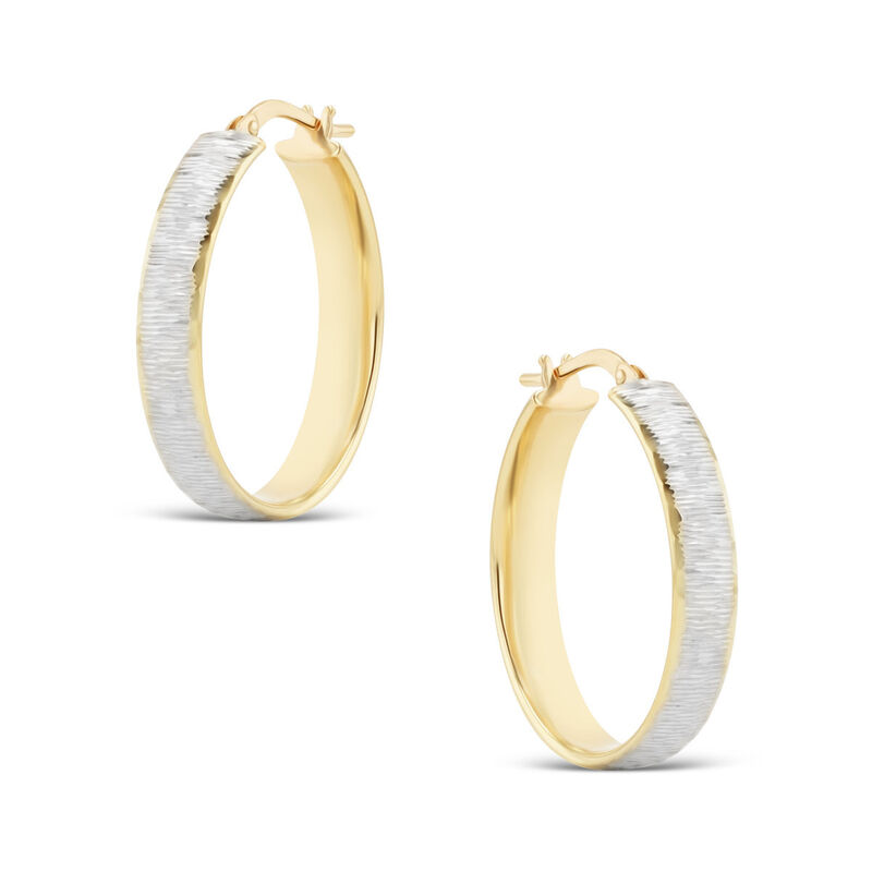 Arracadas Oro 10k Con Platinado 21mm | Bizzarro image number null