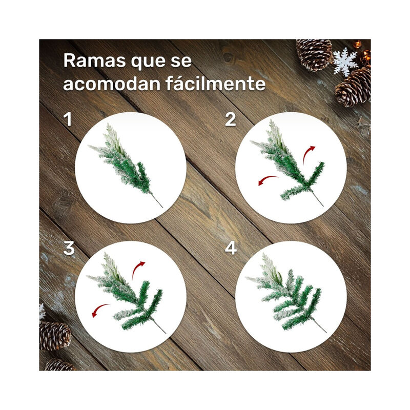 Arbol Navidad Nevado Premium 1.9m Pino Escarcha... image number null