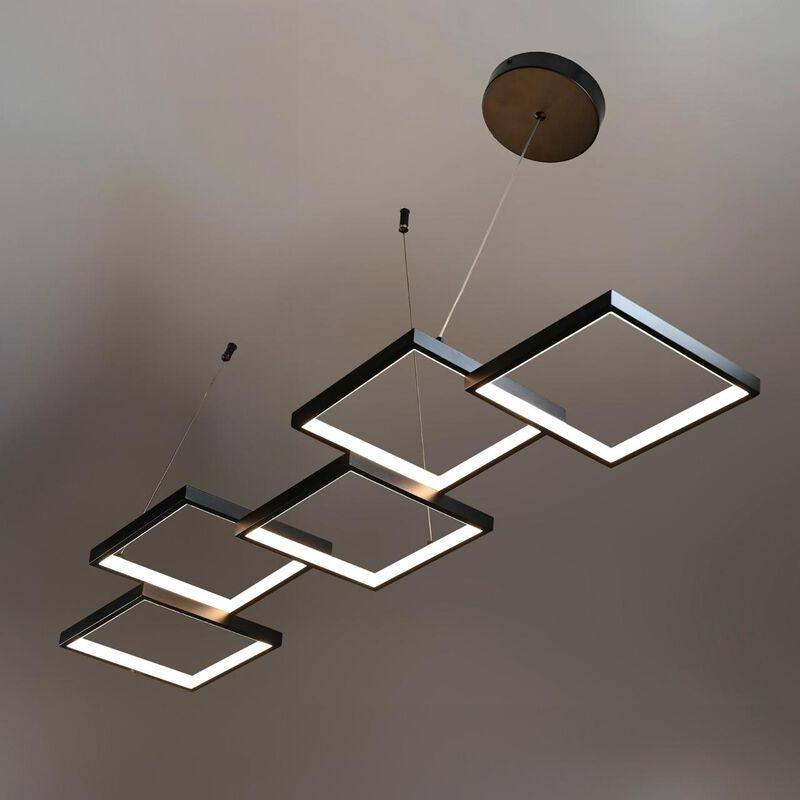 Candil Suspendido De Led 5 Cuadros image number null