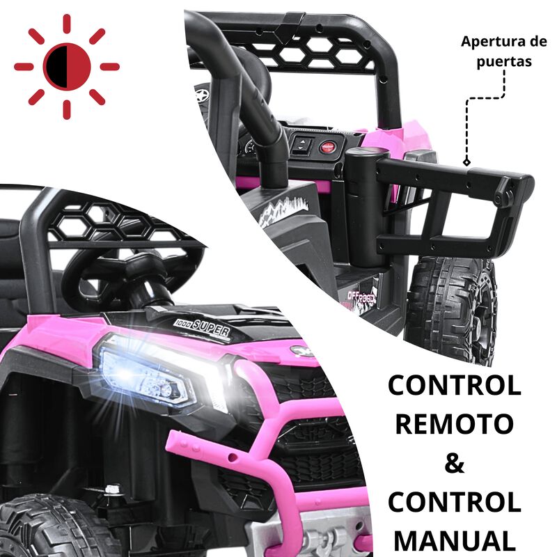 Montable El&eacute;ctrico Para Ni&ntilde;os 4x2 Luces Delante... image number null