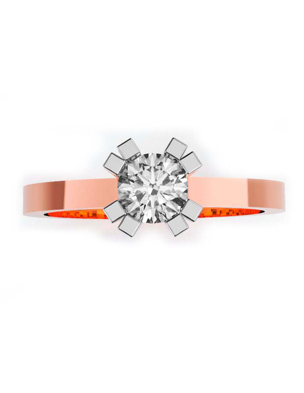 Anillo de Compromiso de 14K con Diamante de Lab... image number null