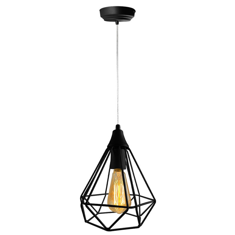 L&aacute;mpara Colgante Vintage Negra Mil Luces image number null