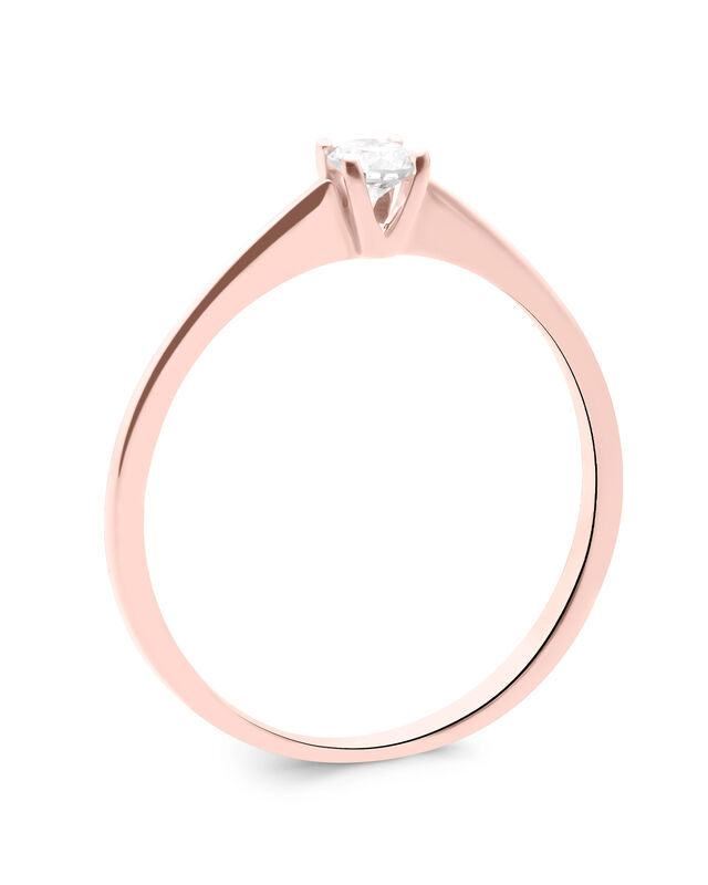 Solitario En Oro Rosa De 14k Con 1 Brillante De... image number null