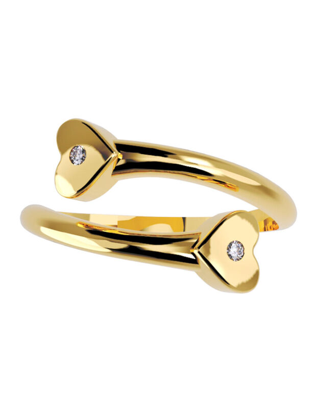 Anillo de Compromiso en Oro Amarillo 14K con Ci... image number null