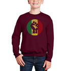 Sudadera De Cuello Redondo Word Art Para Ni&ntilde;o - Get Up Stand Up - Granate