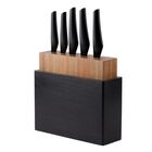 Juego de Cuchillos C/Tabla Vasconia BLOQUECUC 5P Acero Inox Negro ORT