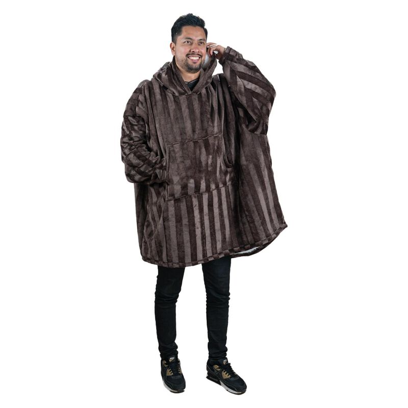 Pijama Adulto Unitalla Sudadera Cobija Caf&eacute; Osc... image number null