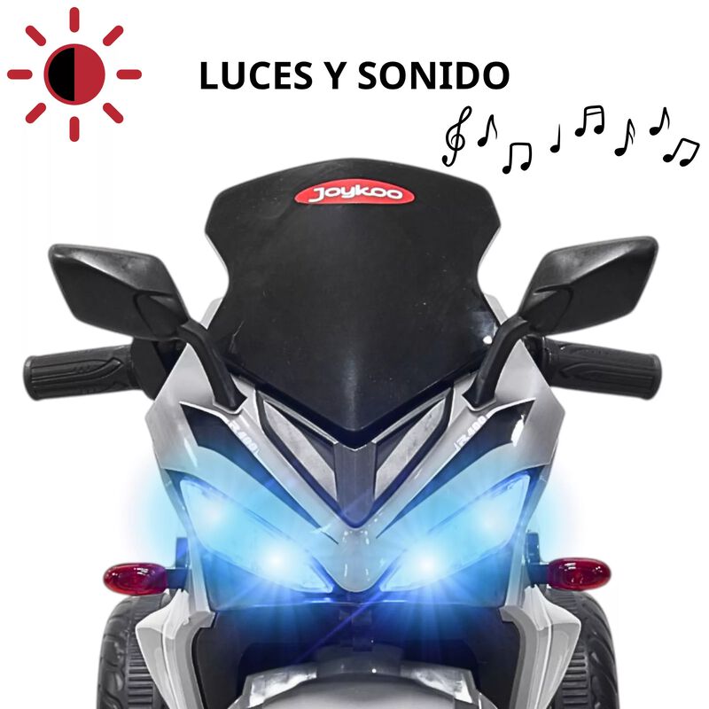 Moto El&eacute;ctrica Deportiva Para Ni&ntilde;os 3 Ruedas Bl... image number null