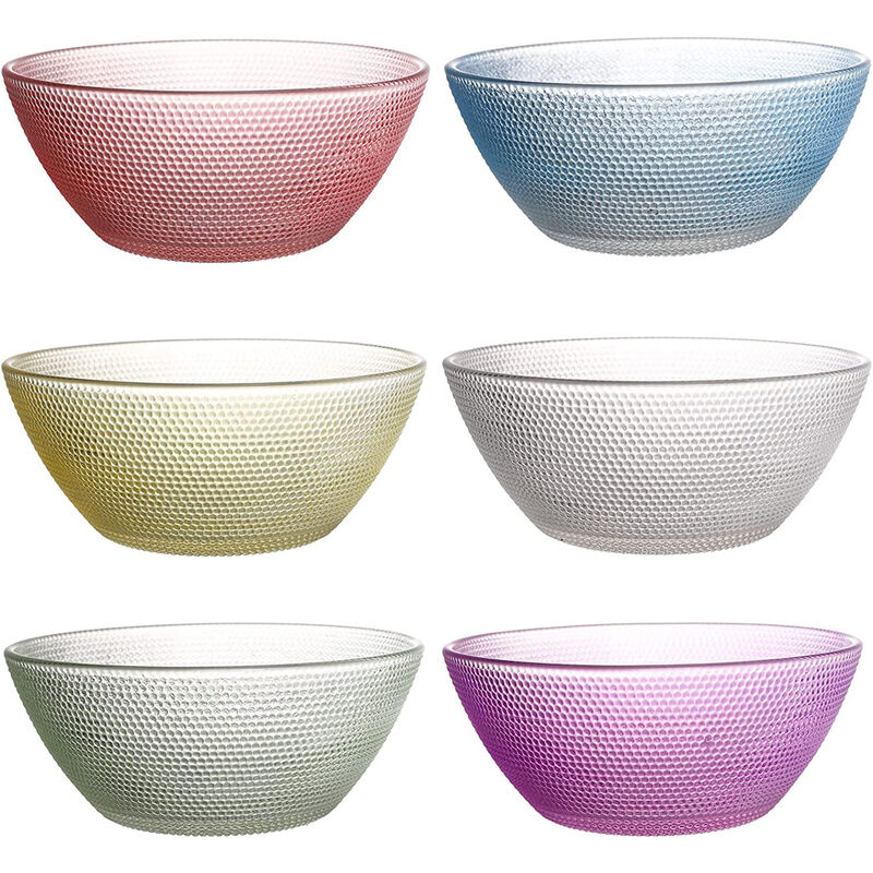 Juego de 6 Bowls de Cristal Multicolor de 250 M... image number null