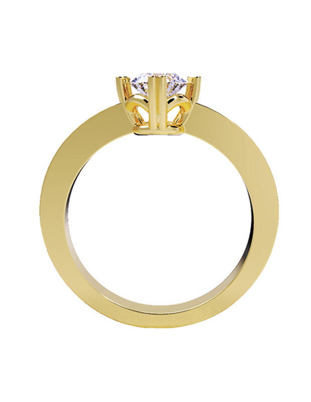 Anillo de Compromiso en Oro de 14K con Circonia... image number null