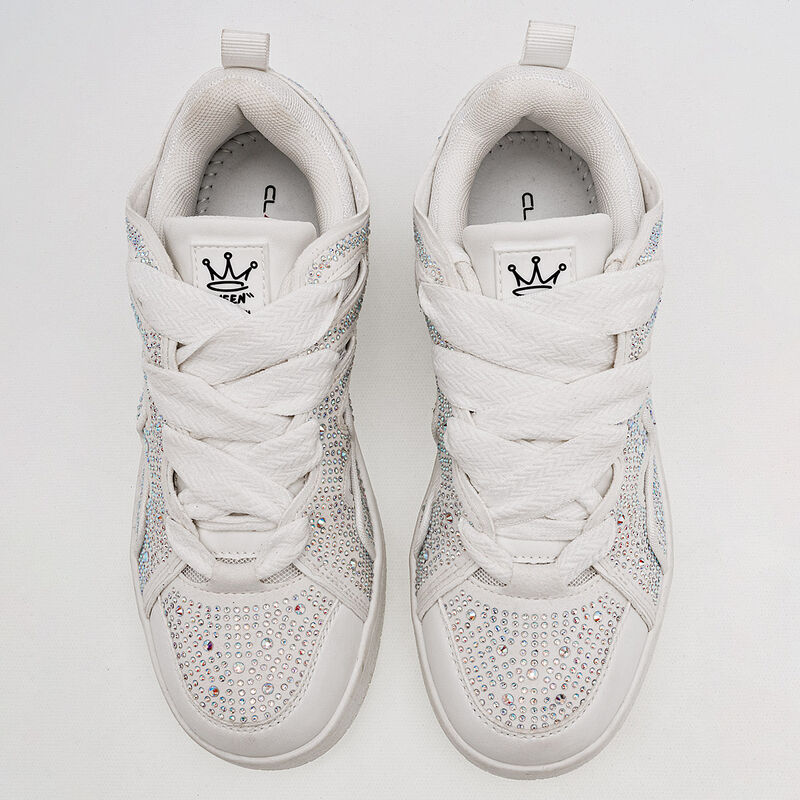 Clasben Tenis urbano para mujer blanco plata BA... image number null