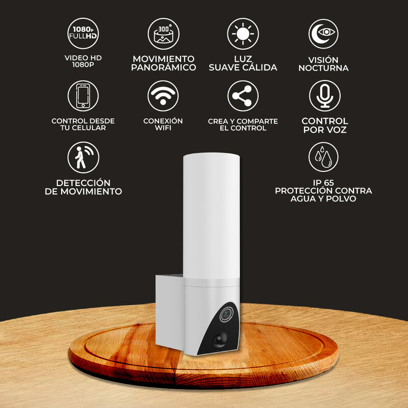 C&aacute;mara de Monitoreo con L&aacute;mpara Inteligente Wi-... image number null
