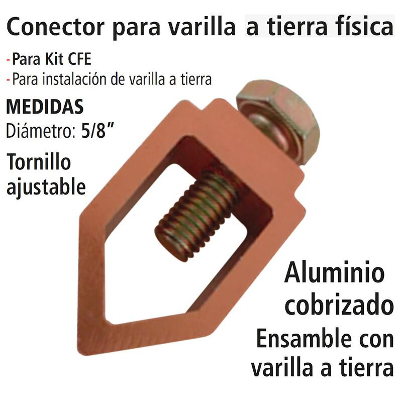 Conector IUSA para Varilla a Tierra Física IUSA image number null