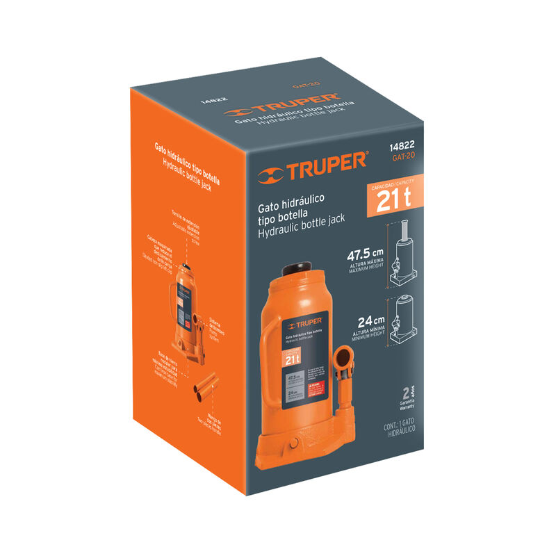 Gato Hidr&aacute;ulico de Botella de 21Ton Truper image number null
