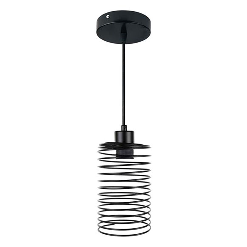 Lampara Colgante Aksi Spring Cilindro Negro image number null