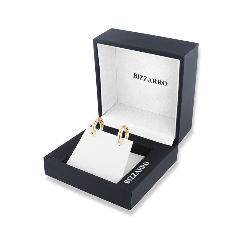 Arracadas De Oro Amarillo 14K Con Polvo De Diam... image number null