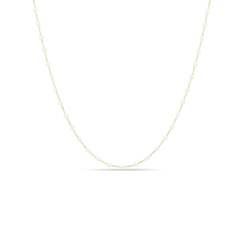 Collar Oro Amarillo 14k Con Perlas Blancas &middot; 45... image number null