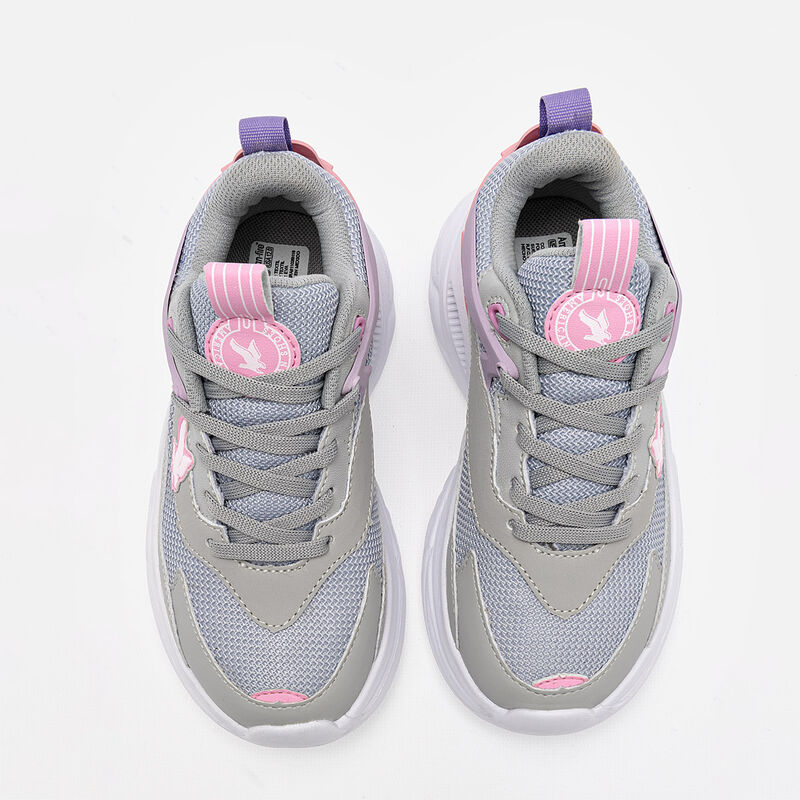 American Fire Tenis urbano para ni&ntilde;a gris rosa ... image number null