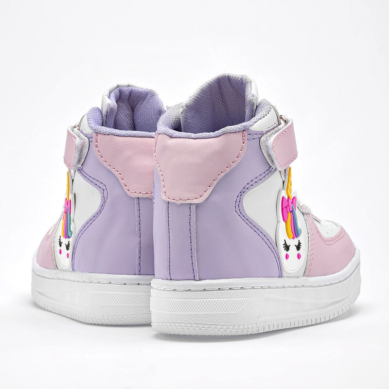 Leoneti Tenis urbano para ni&ntilde;a. Blanco rosa lil... image number null