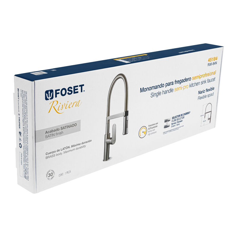 Monomando Sat&iacute;n Nariz Flexible para Fregadero R... image number null