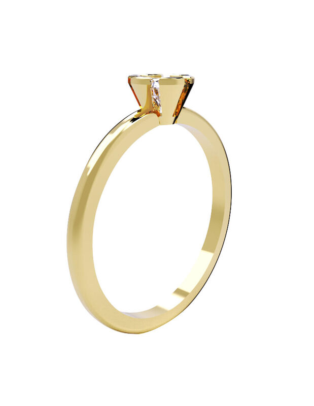 Anillo de Compromiso en Oro de 10K con Circonia... image number null