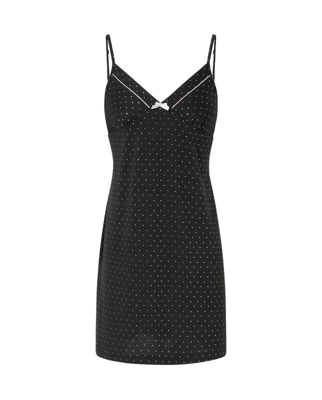 Camis&oacute;n Corto con Estampado de Topos Plateados ... image number null