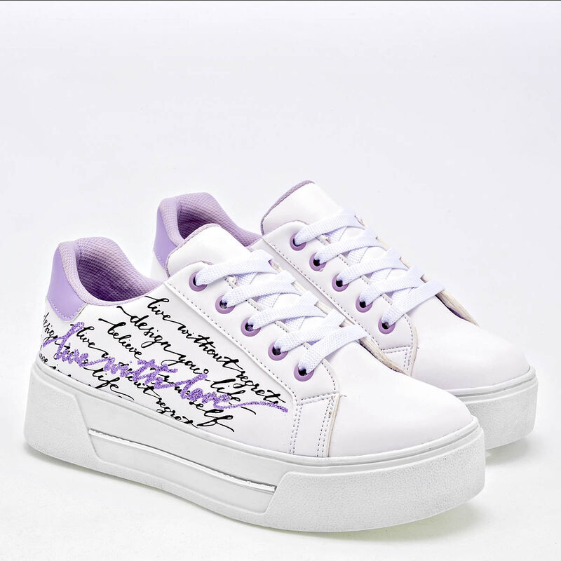 Taguesi Tenis urbano para mujer blanco lila neg... image number null