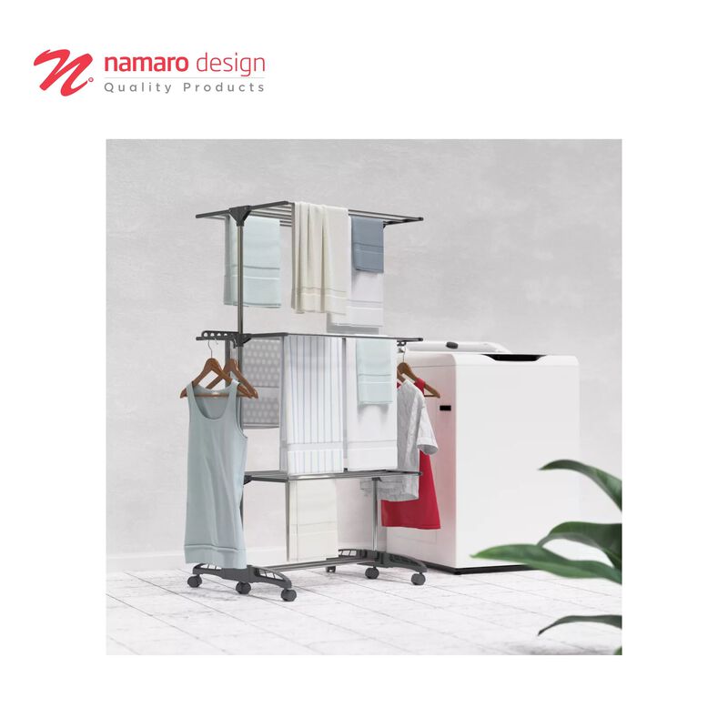 Rack Tendedero Plegable De Acero Inoxidable Con... image number null