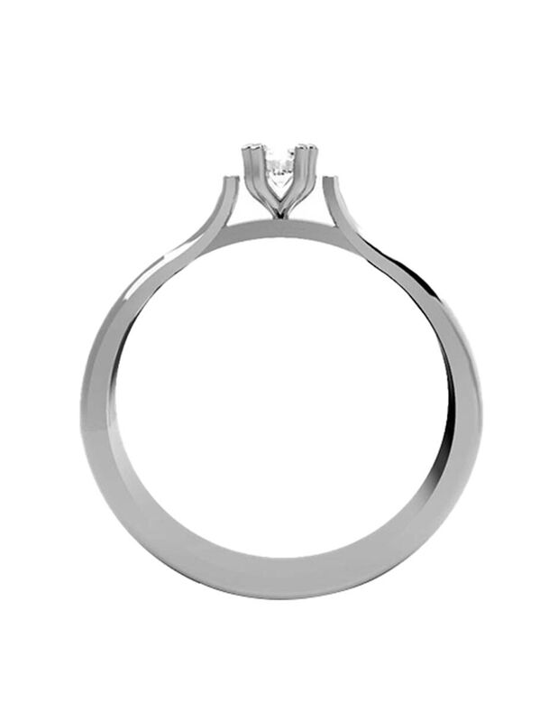 Anillo de Compromiso en Oro de 14K con Circonia... image number null