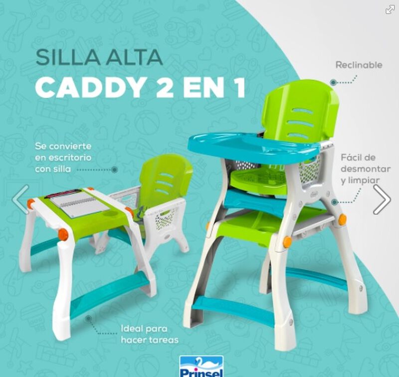 Silla Periquera Beb&eacute; Prinsel Caddy Con Mesa Act... image number null