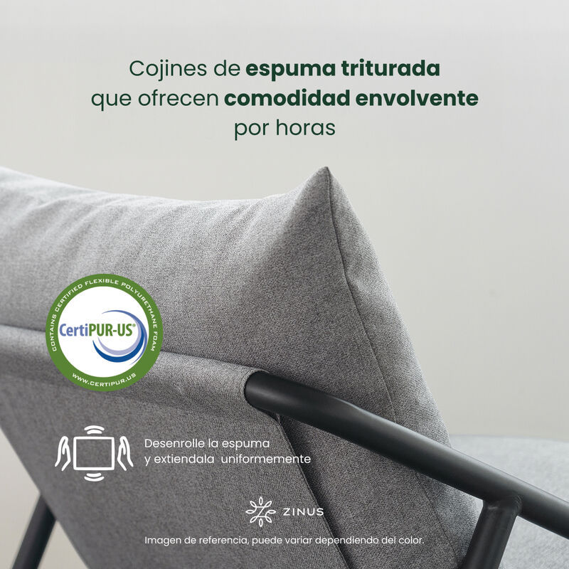 Zinus | Silla De Metal Zinus Ada Con Cojines De... image number null
