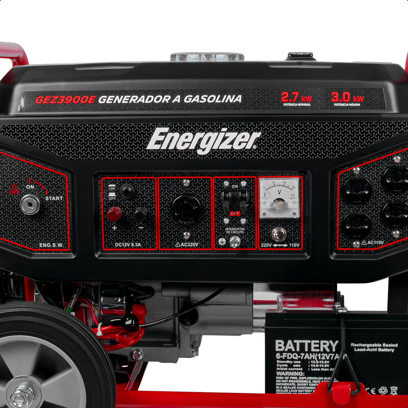 Energizer Generador a gasolina 3kW 208cc 15L GE... image number null