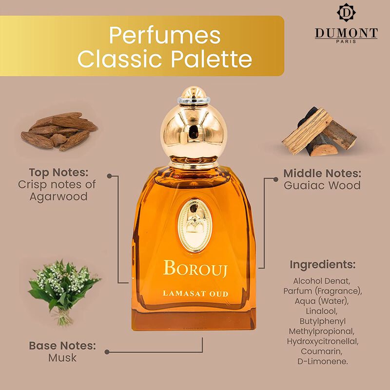 Perfume Dumont Borouj Lamasat Oud, 85 Ml, Unise... image number null