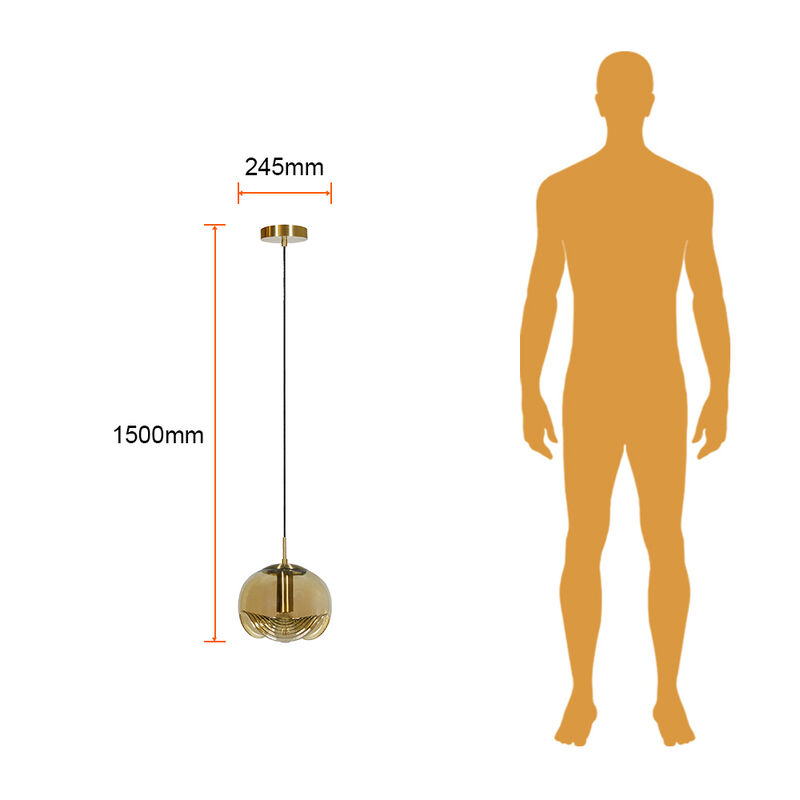 L&aacute;mpara Colgante de Cristal 1.50 m de Altura, P... image number null