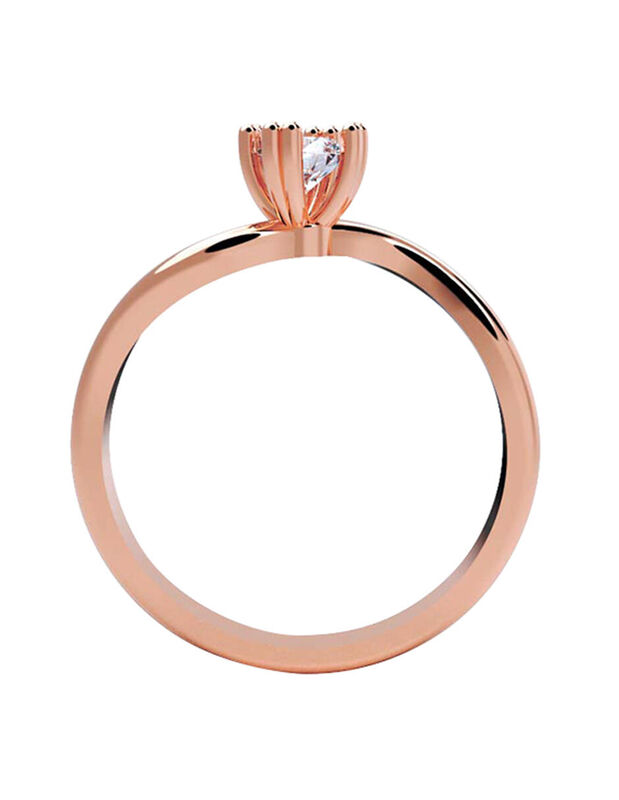 Anillo de Compromiso de 14K con Diamante de Lab... image number null