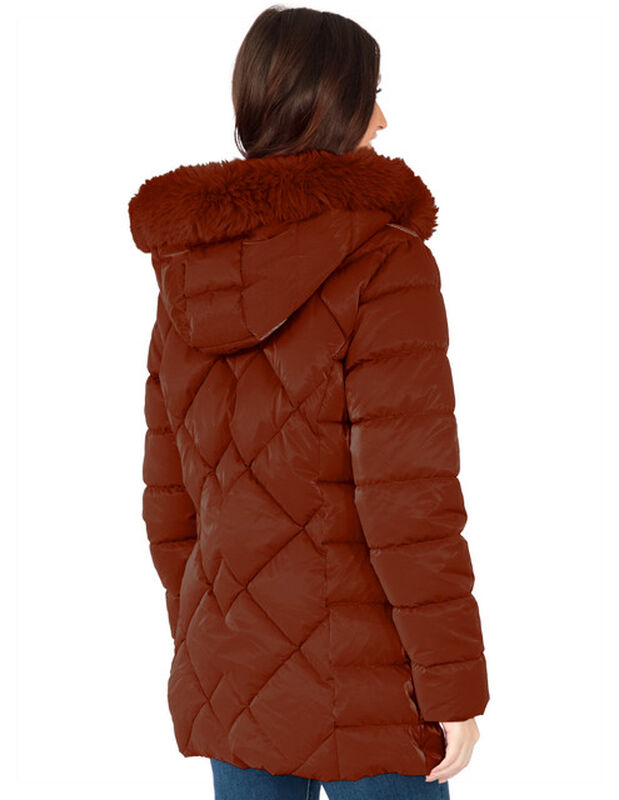 Chamarra Cazadora Mujer Con Gorro Capitonada Ca... image number null