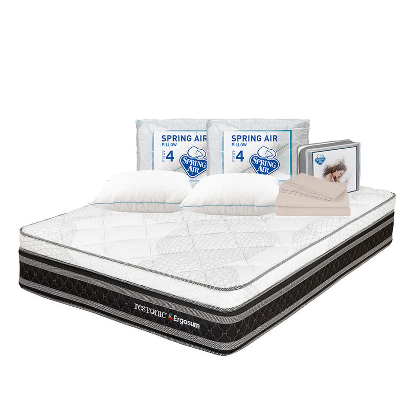 Colch&oacute;n King Size Ergozum + 2 Almohadas  de Oso... image number null