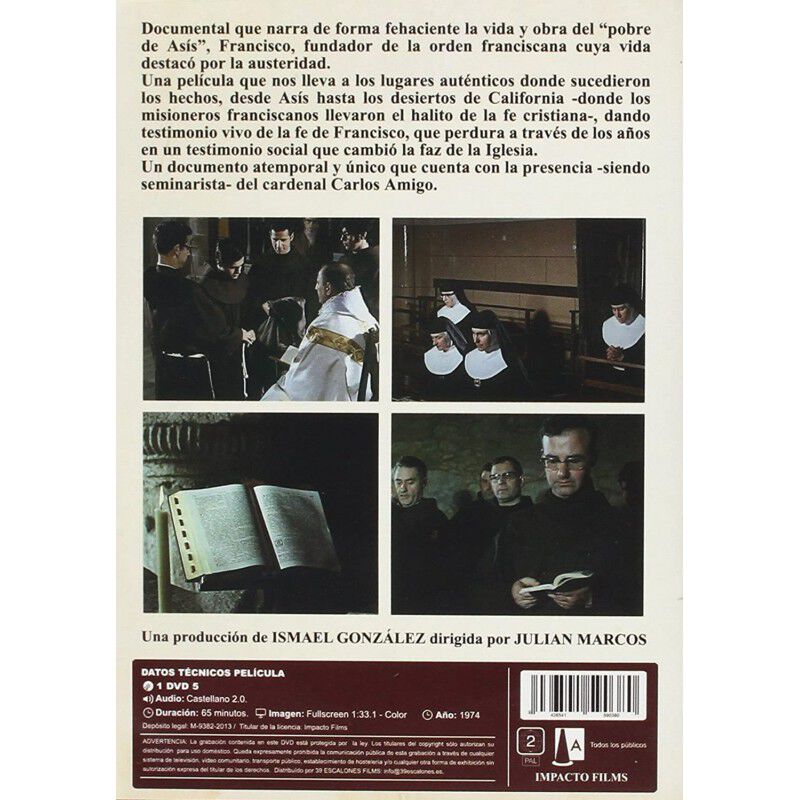 San Francisco De As&iacute;s [DVD] (1974) image number null