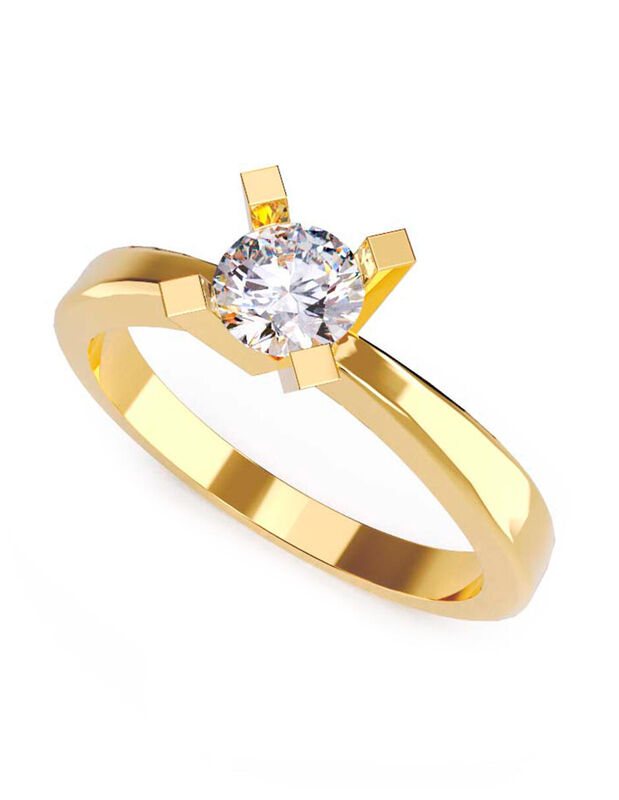 Anillo de Compromiso de 14K con Diamante de Lab... image number null