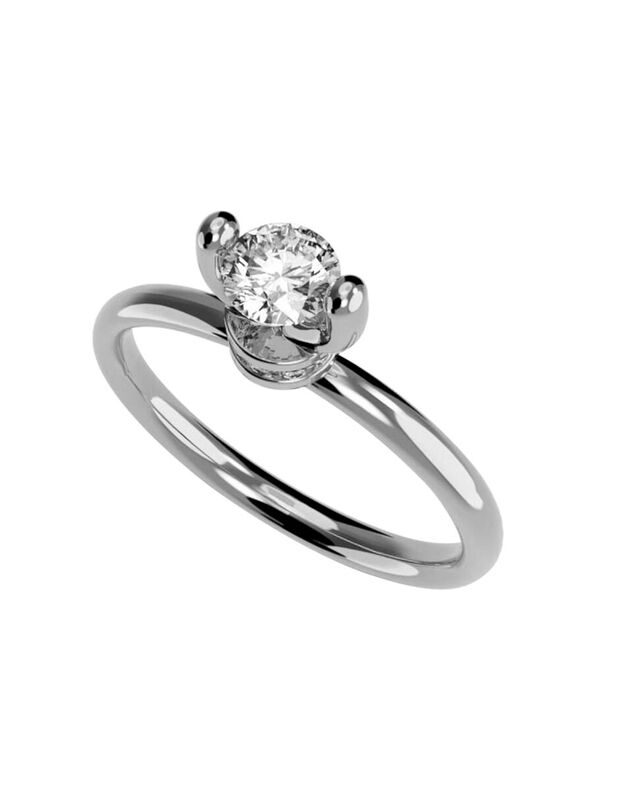 Anillo de Compromiso de 14K con Circonia Talla ... image number null