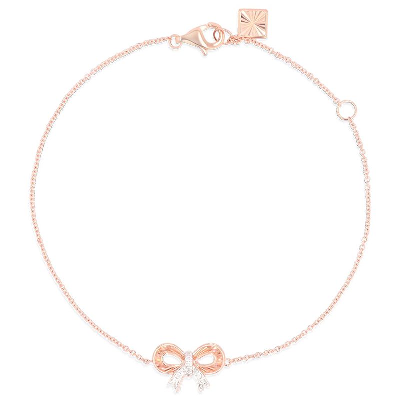 Pulsera Oro Rosa 14k Con 3pts Diamante Asp-1116... image number null